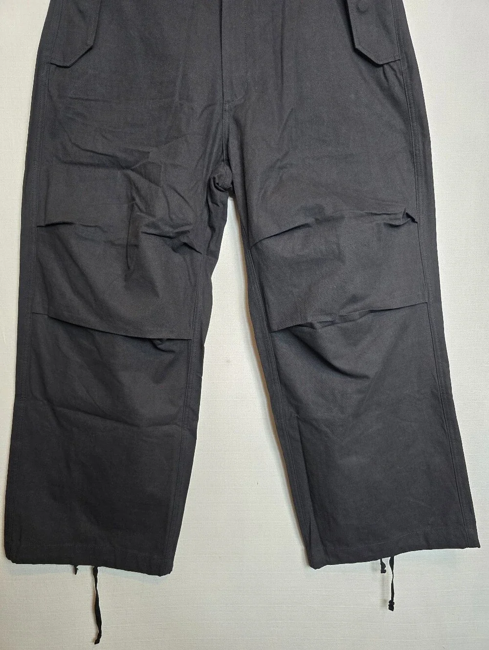 K-TWO Studios Los Angeles Utility Parachute Pants Black Wide Leg Cargo Pants XL